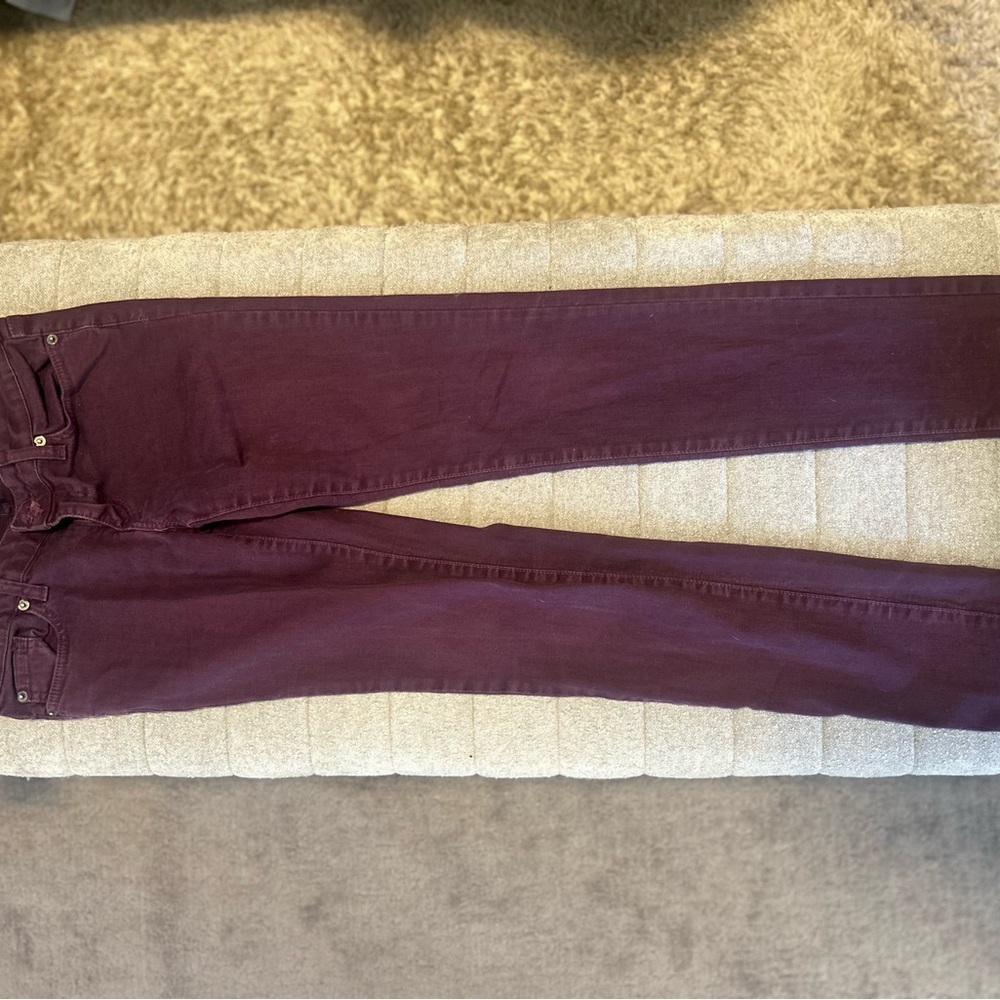GJG Purple Skinny Jeans | Size 7 Juniors | High Stretch Color Denim Y2K - Picture 2 of 7